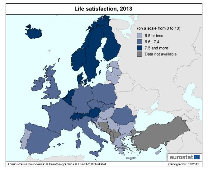 EUROSTAT: LIFE SATISFACTIION 2013
